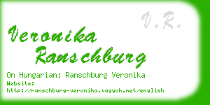 veronika ranschburg business card